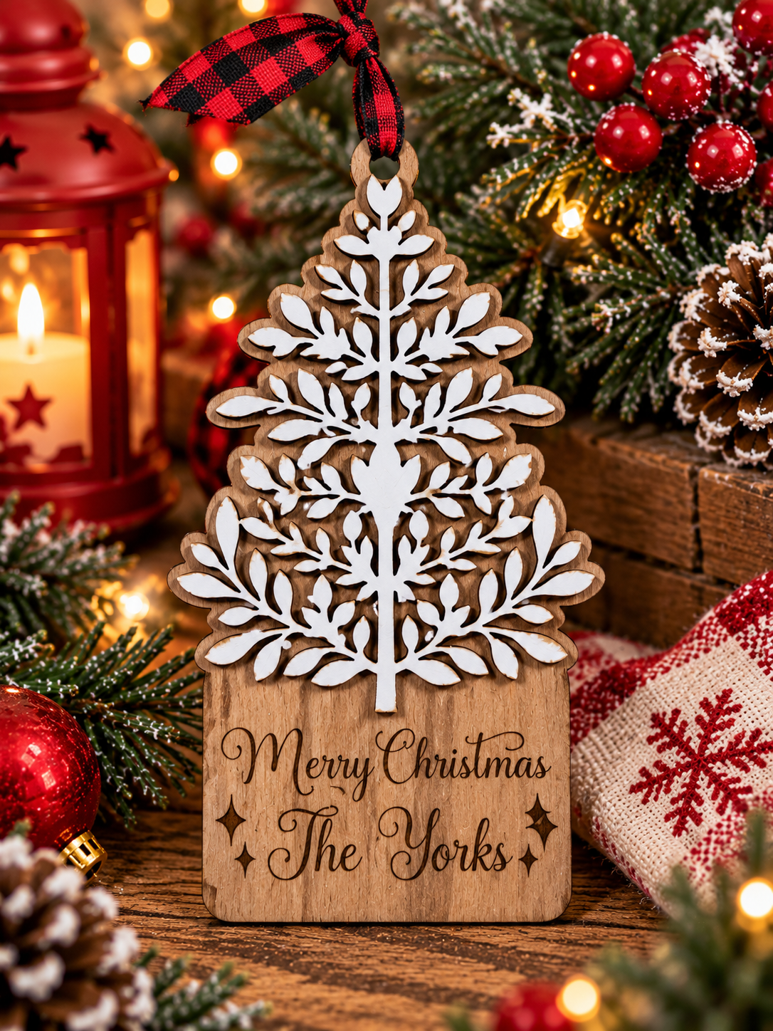 Personalized Family Christmas Tree Ornament