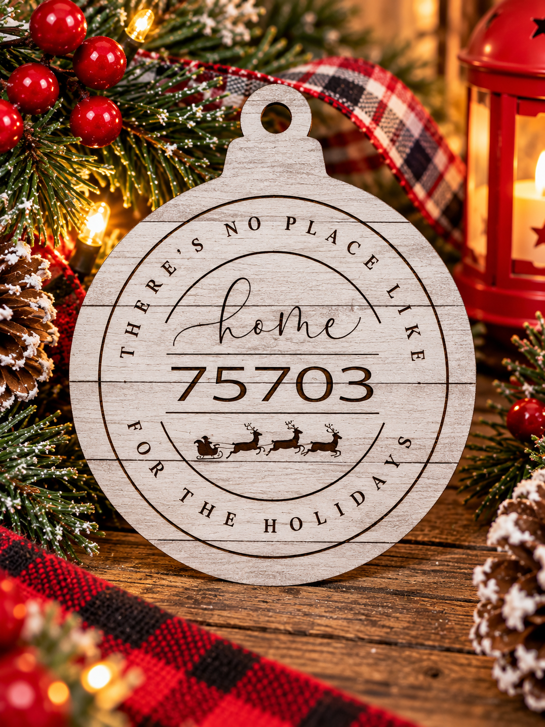 Personalized “There’s No Place Like Home” Christmas Ornament